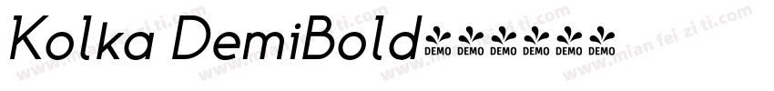Kolka DemiBold字体转换